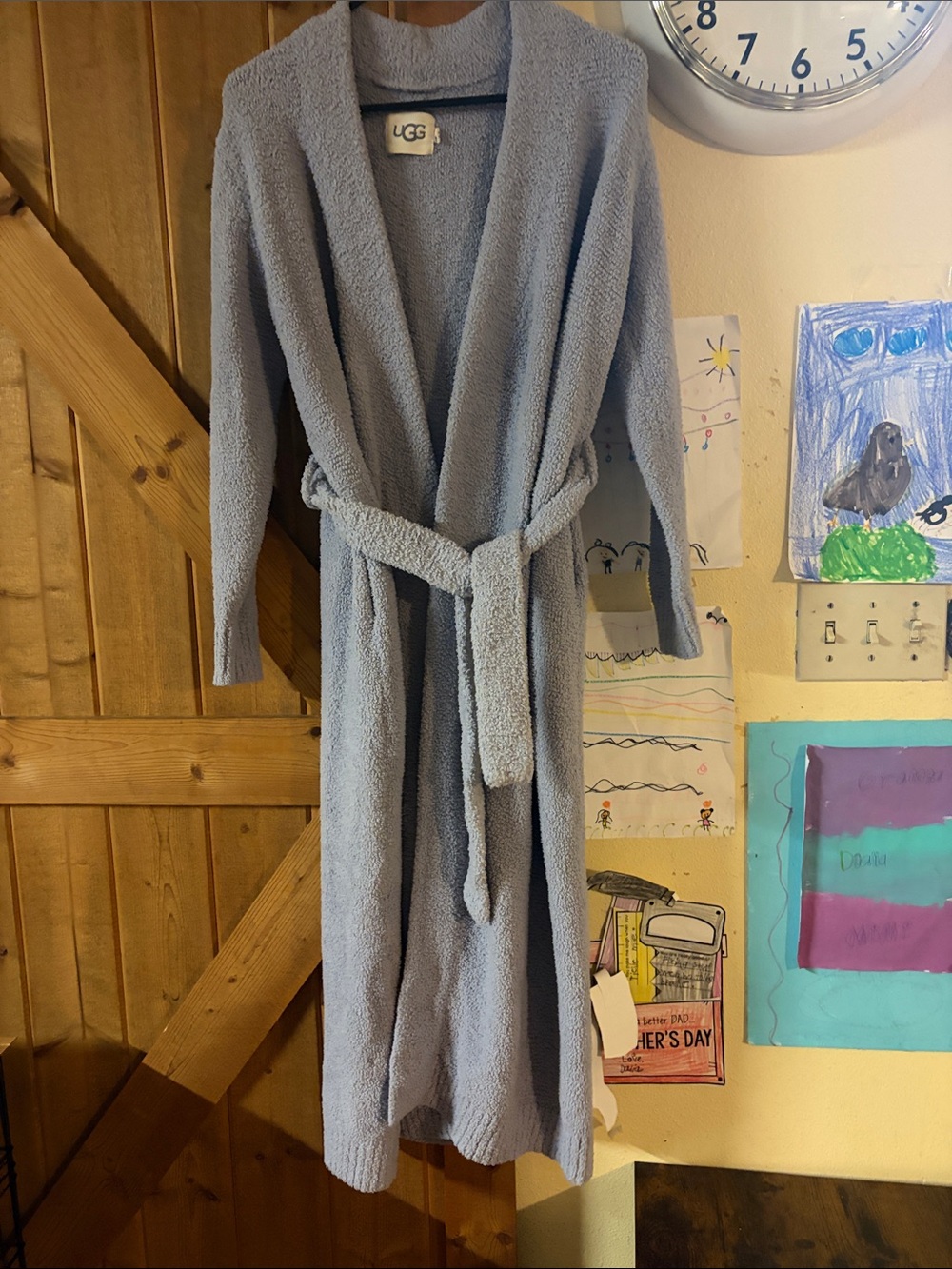 UGG Lavender Plush Bath Robe with Belt